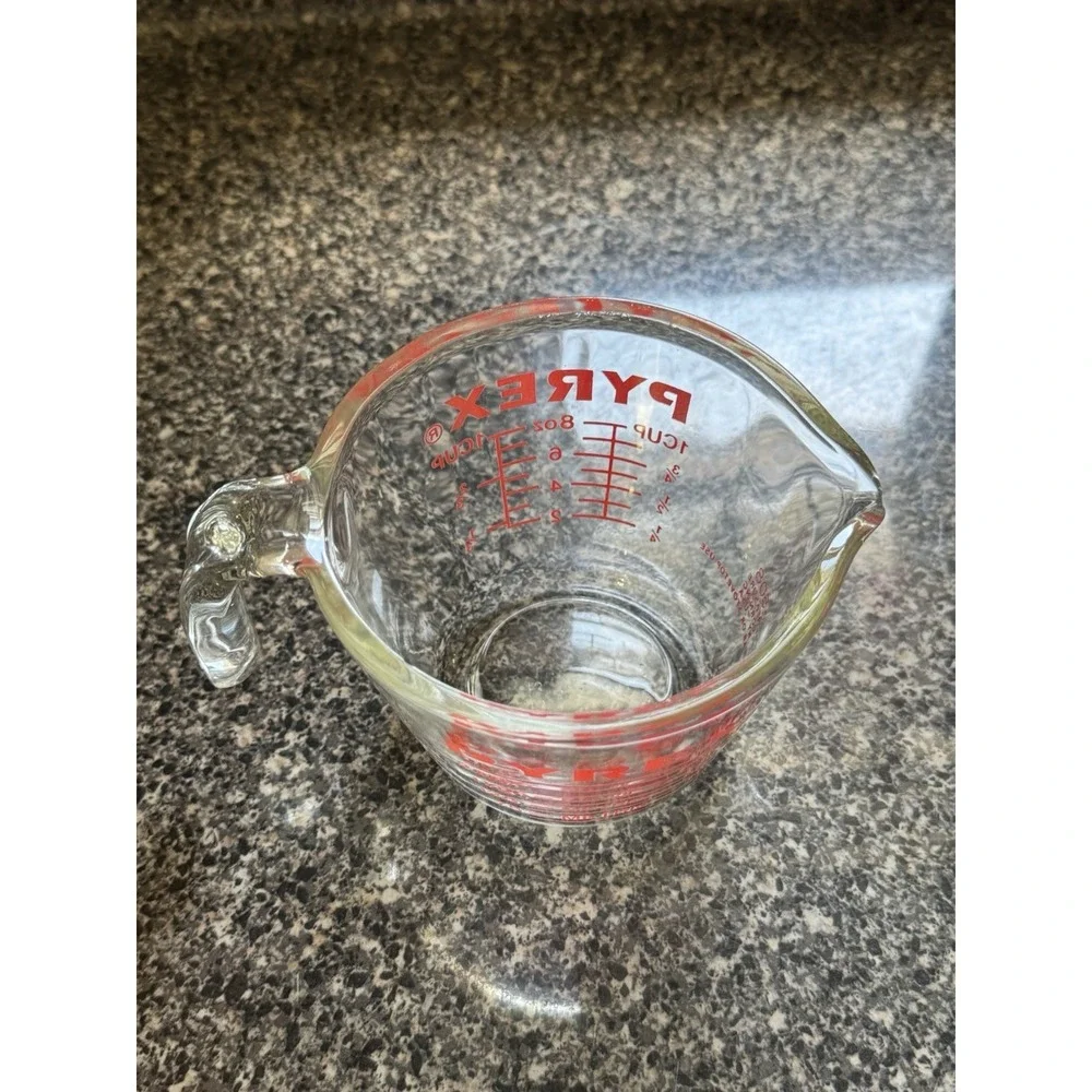 PYREX Corning Glass Measuring Cup w/ Red Lettering 1 Cup #508